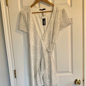 INA Polka Dot Wrap Dress. NWT
